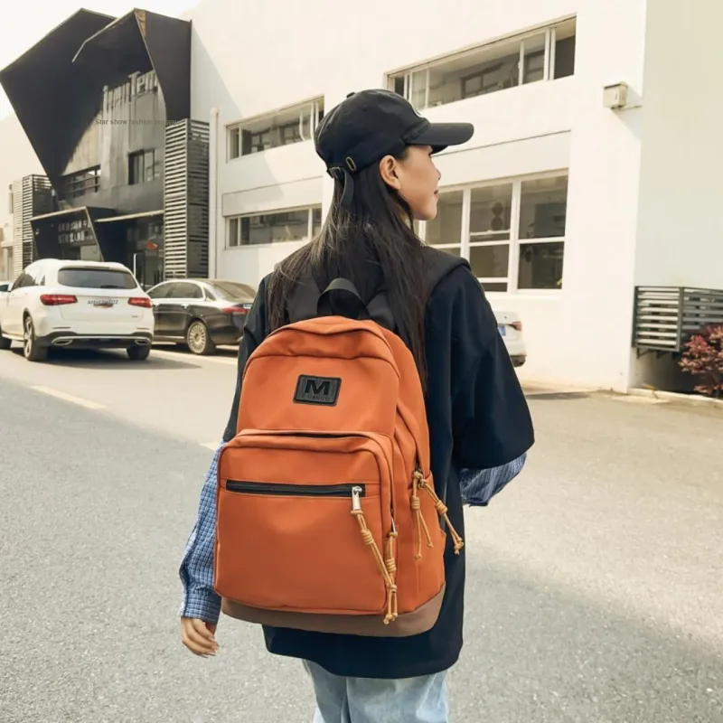 GEERDUN Nylon Backpack Unisex Gray, Red, Orange, Blue-9