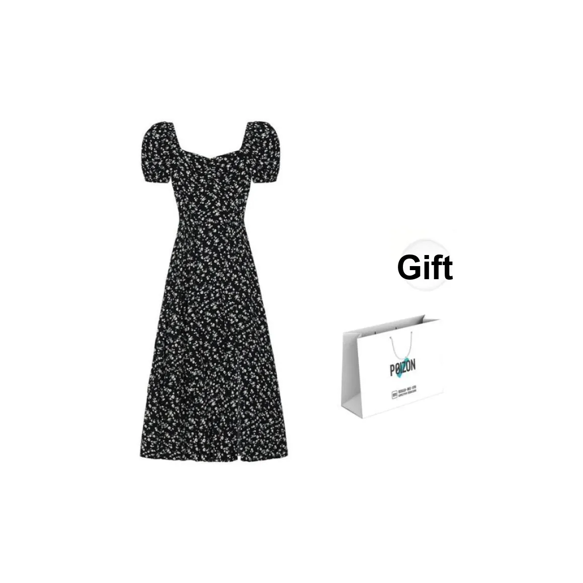CPAURA Short Sleeved Dress Women's Black
