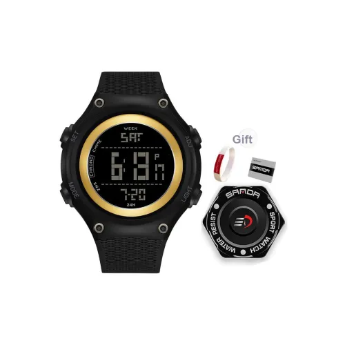 Sanda Electronic Механизм TPU Ремешок Часы Мужские Циферблат Серый