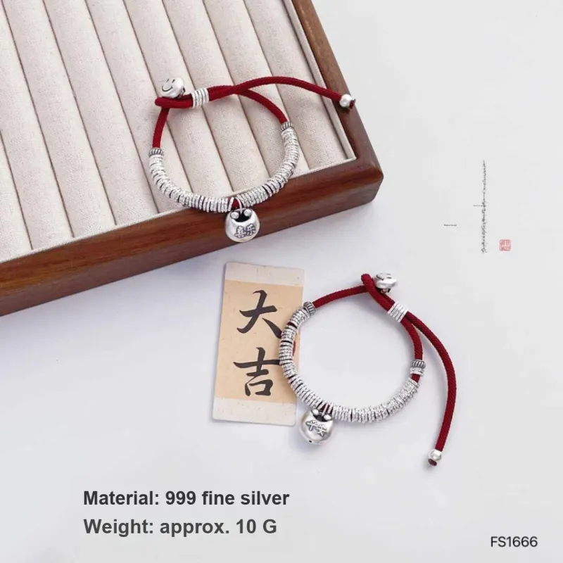 Silver Arashi Sterling Silver Bracelet 999 Fine Silver Unisex-3