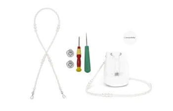 GUYI Pearl Alloy Iron Bag Accessories Women's White