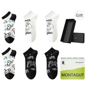 Montagut Ankle Socks Men's 6 Pairs Gift Box Packaged