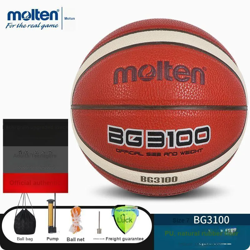 Molten PU Basketball Red Size 5 Size 6 Size 7 Training Unisex-6
