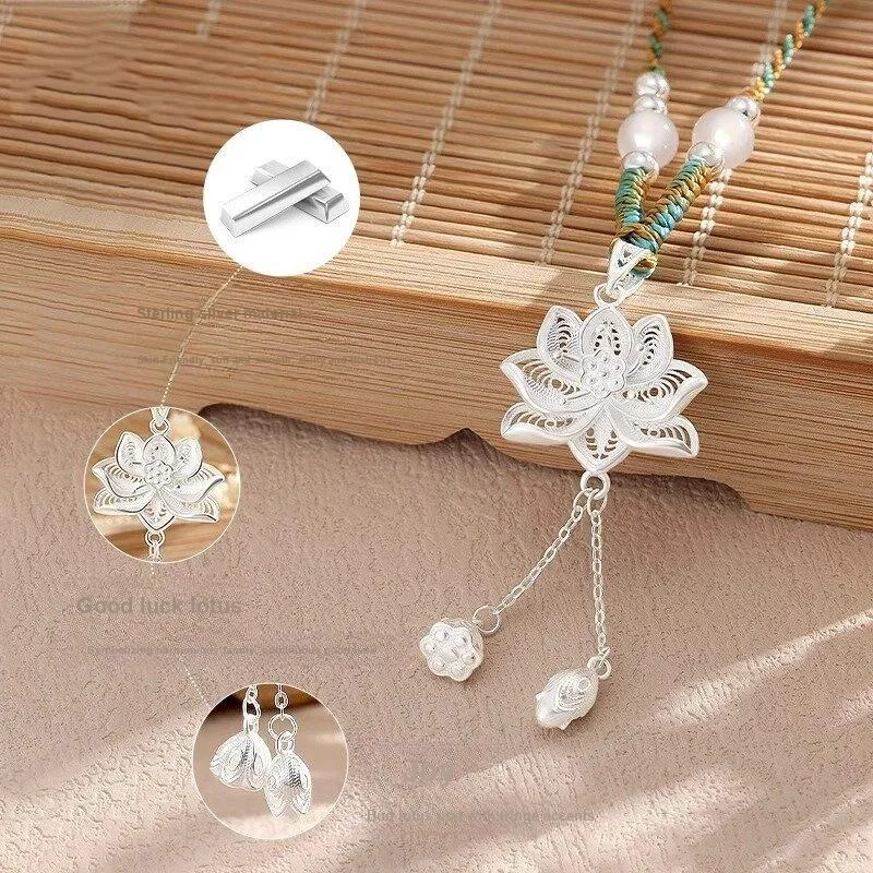 JINJI 999 Fine Silver Necklaces Women's-2