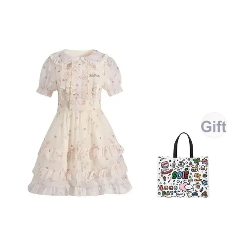 SOIE Короткое платье с короткими рукавами женское