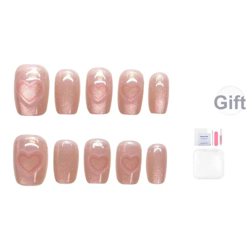 Yun Yue Joe Сердце Кошачий глаз Осветляющий Ледяной Прозрачный Сердце Кошачий глаз Розовый Мягкий Короткий LADDER 15 мм