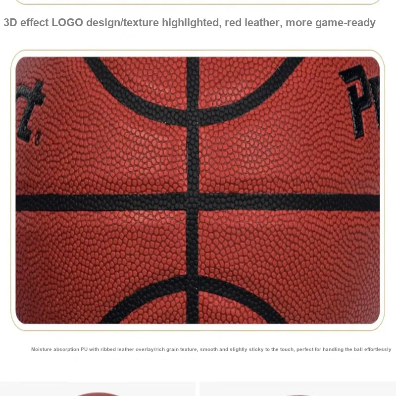 ProSelect PU Basketball Red Size 7 Training Match Unisex-4