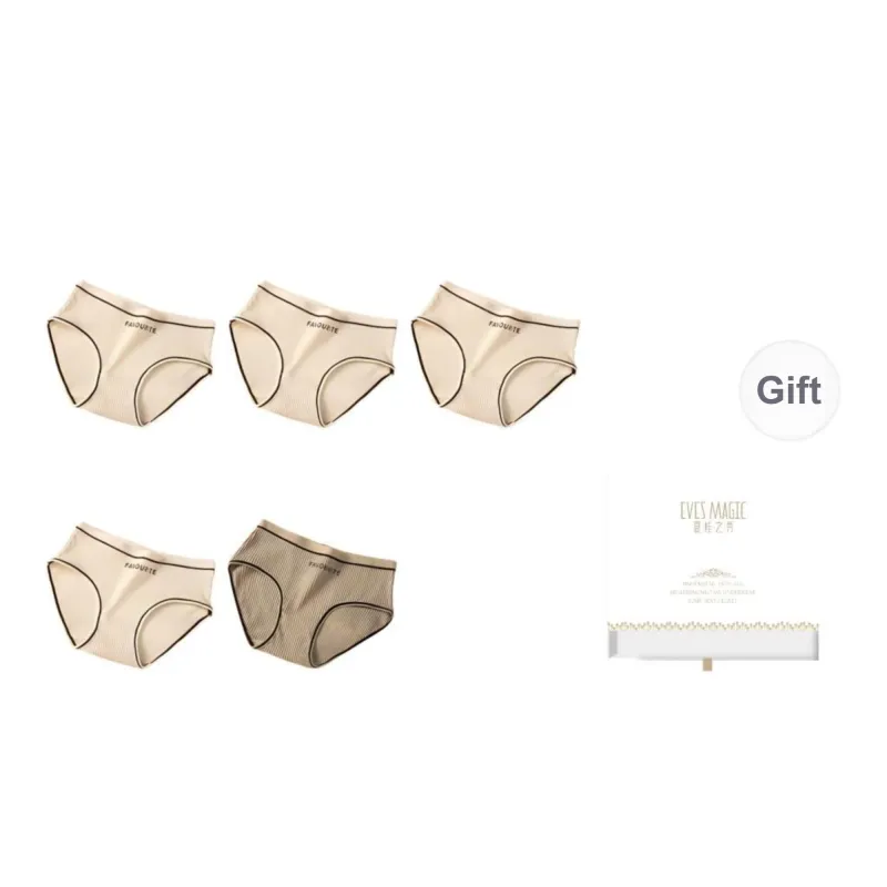 XIA.WA.ZHI.XIU Underpants Women's Shopping Bag 5 Pack-42