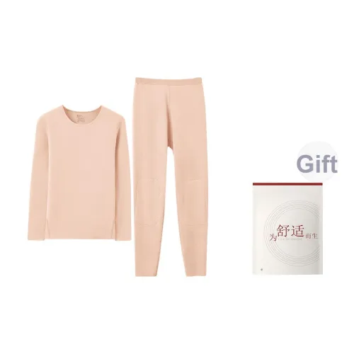 Red Bean Женские Розовый креветка Женские Термокомплекты