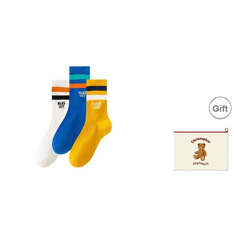 Caramella Mid Calf Socks Men's Shopping Bag Combo Set-13