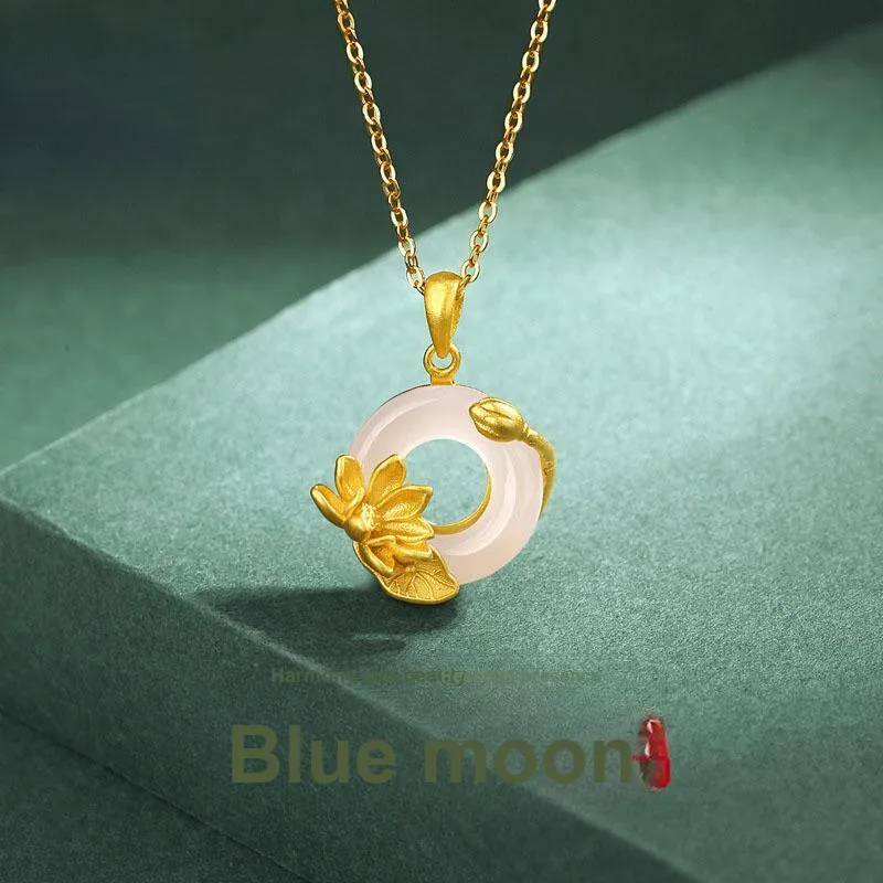 Asia Star Chalcedony S925 Silver Necklace Women's-1