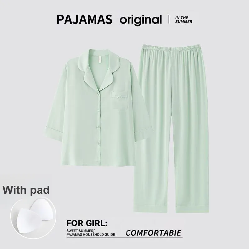 MADALLO Pajama Set Women's Aqua Green-1