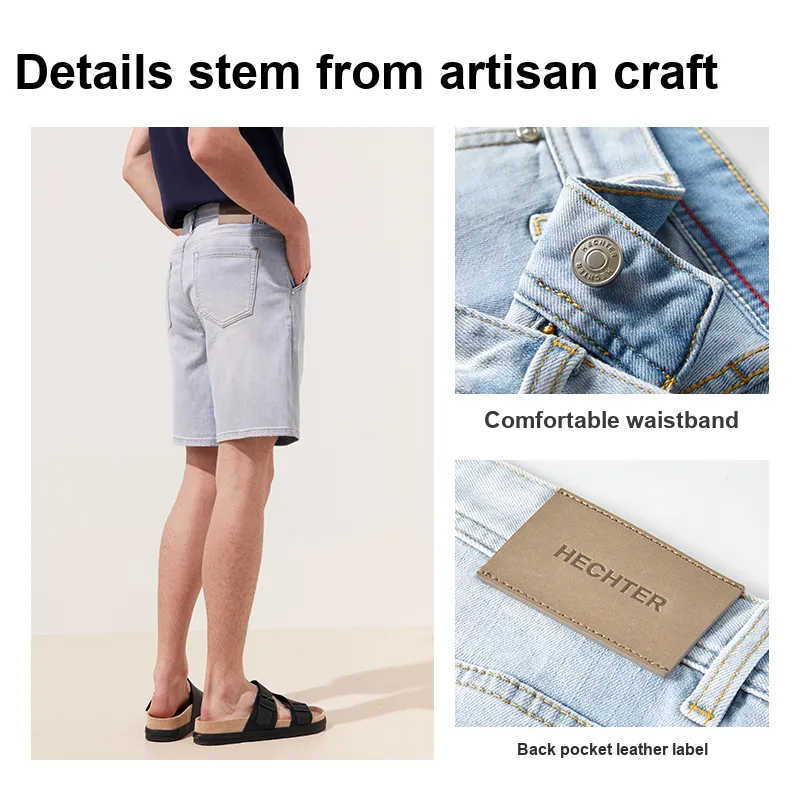 DANIEL HECHTER Denim Shorts Men's Sky Blue-3