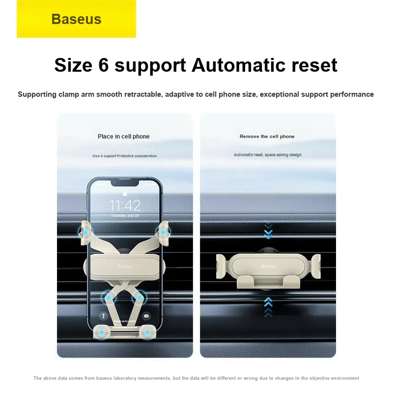 Baseus Bracket Stable Lite Gravity Car Mounted Air Vent Version Fully Automatic Reset Gravity Linkage-8