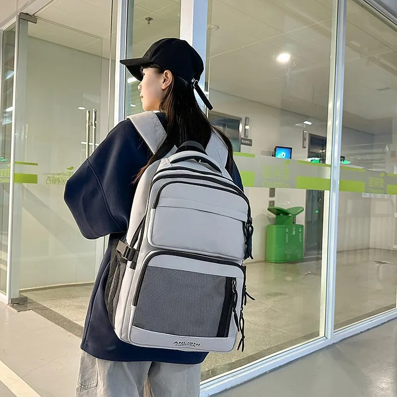GOBLIN SHARKS 1759 Nylon Backpack Regular Unisex White/Black/Gray/Red-16