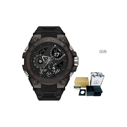 Sanda Электронный + Кварц Механизм TPU Ремешок Унисекс Черный Циферблат