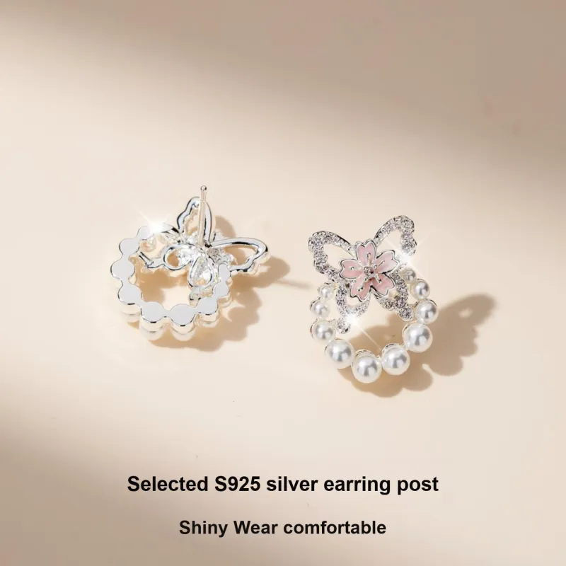 QLADY 925 Sterling Silver Stud Earrings Women's-3