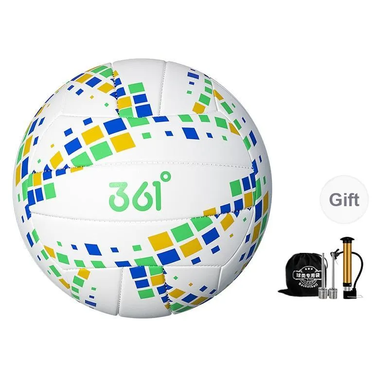 361° PVC Size 5 Volleyball Unisex Blue Green Yellow-0