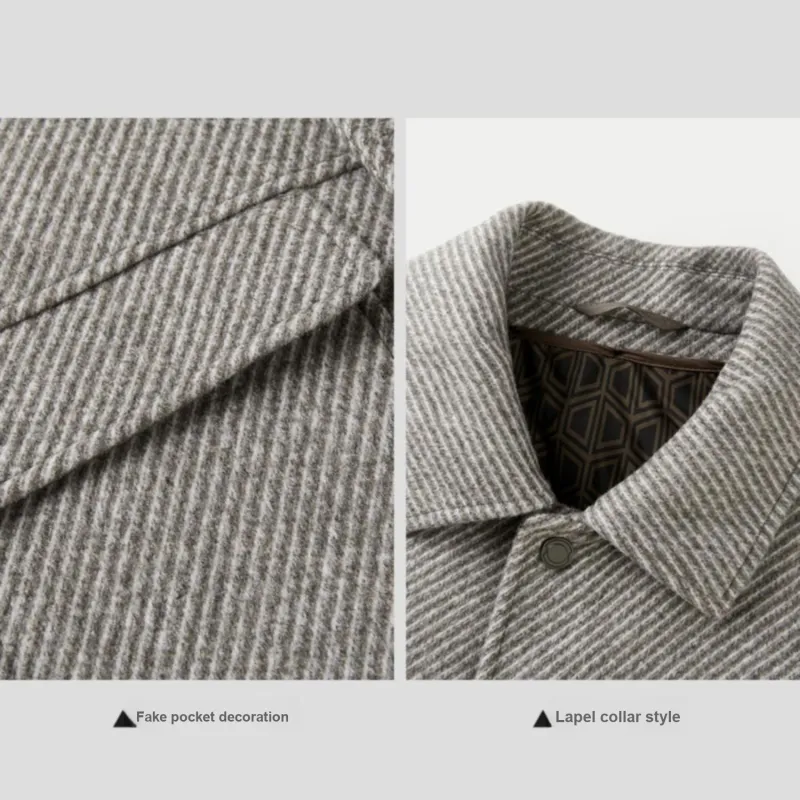 HLA Jackets Men Khaki Stripes D6-4