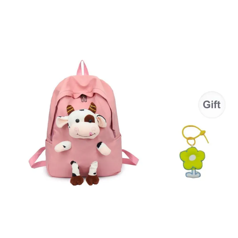 URBAN FOREST Nylon Backpack Unisex Blue/Pink/Black/White/Cow Color-6