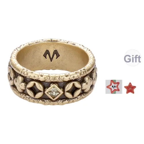 BABAMA Кольца из меди с покрытием из белого золота унисекс