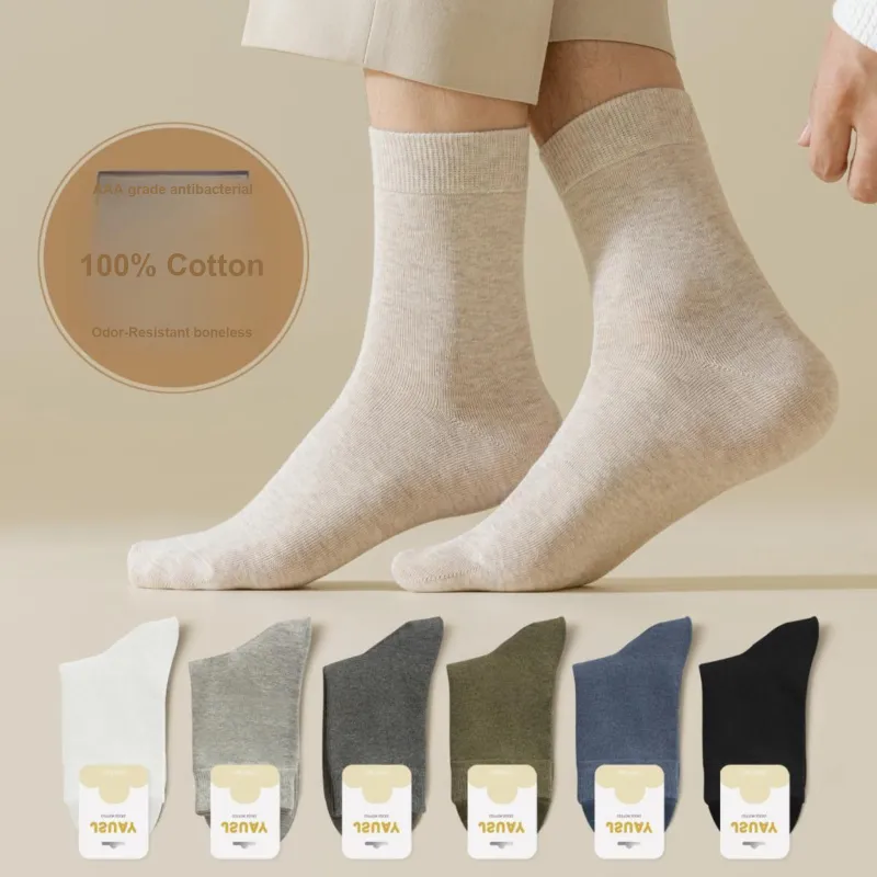 XXLLG Mid Calf Socks Men's 4 Pack-1