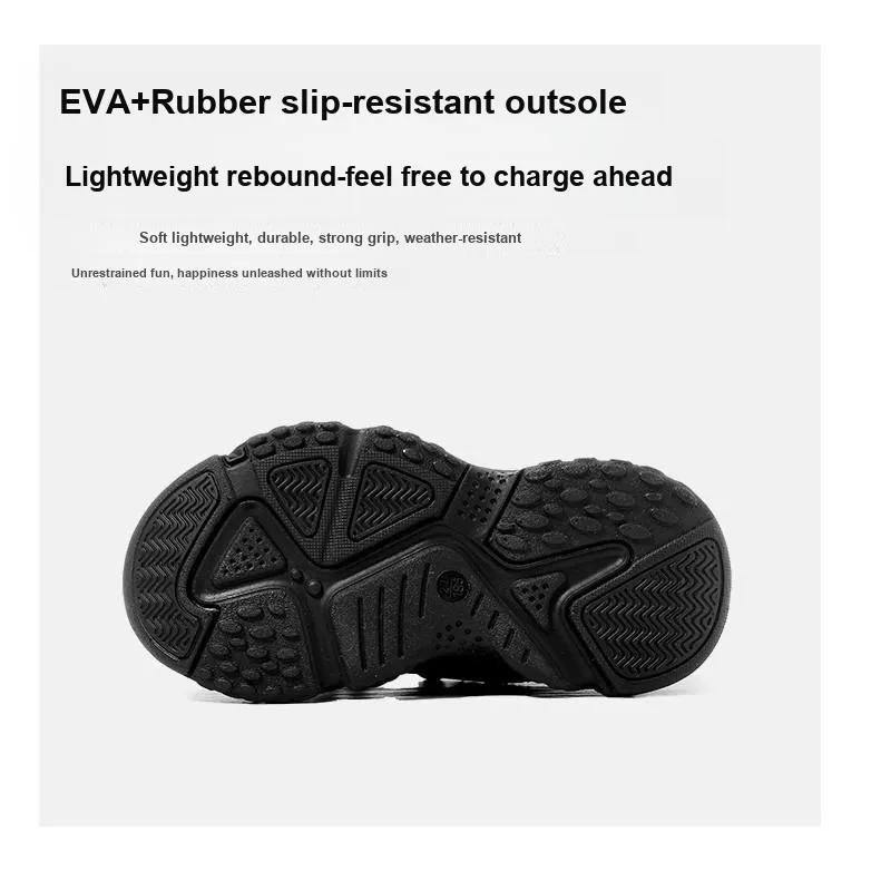 KAPPA KIDS Anti Slip Wear Resistant Low Top Lightweight Sports Casual Shoes Black Kids'-3