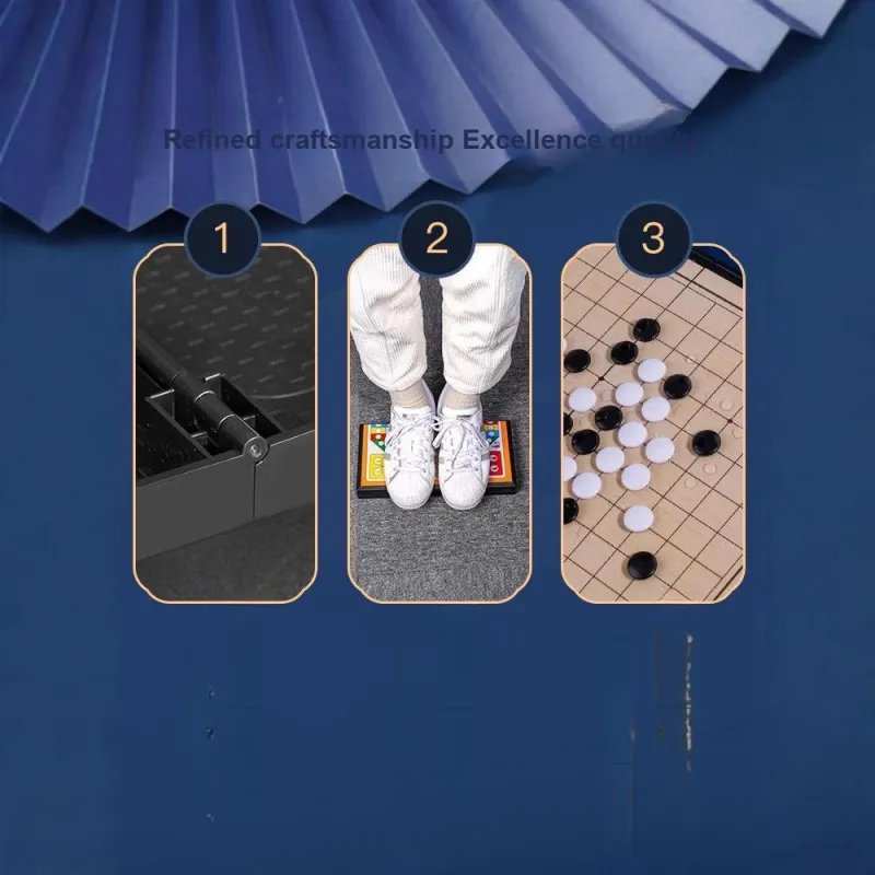 Lezhi By Me Magnetic Tubas Portable Foldable Chinese Checkers Five In A Row Chinese Chess Board Games-3