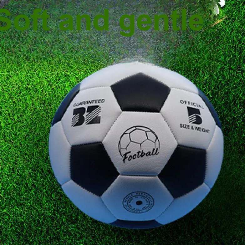 FEIERDUN Size 5 Soccer TPU Machine Stitched Soccer Ball Unisex Black White-1