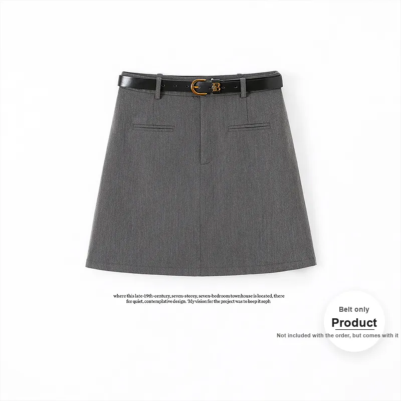 TOUCH Casual Short Skirts Women's Gray-2