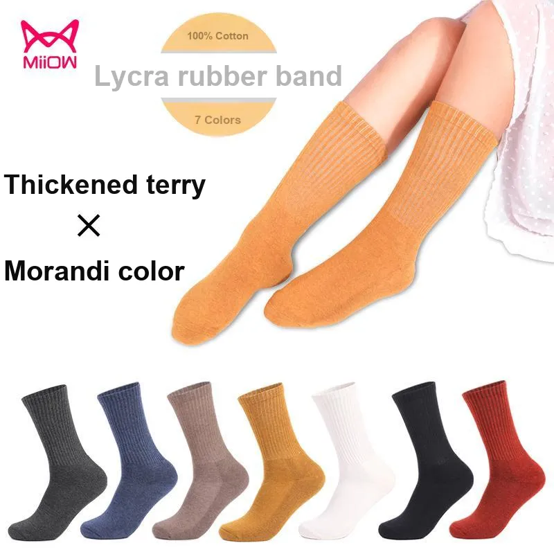MIIOW Knee High Socks Women's 5 Pack-12
