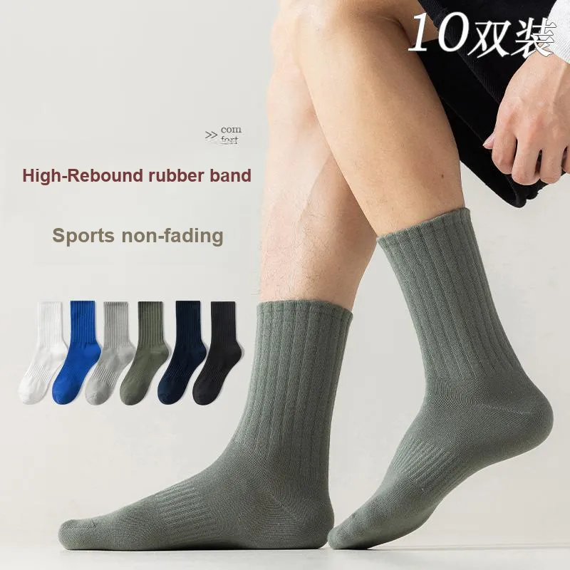 Cotton Gene Mid Calf Socks Men's 5 Pack-8
