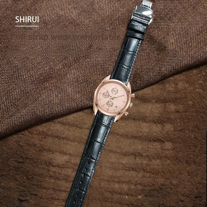 SHIRUI Tissot DW, Longines, Casio, MIDO, King Quartz Compatibility Watch Band 20/21mm Genuine Leather Material-11
