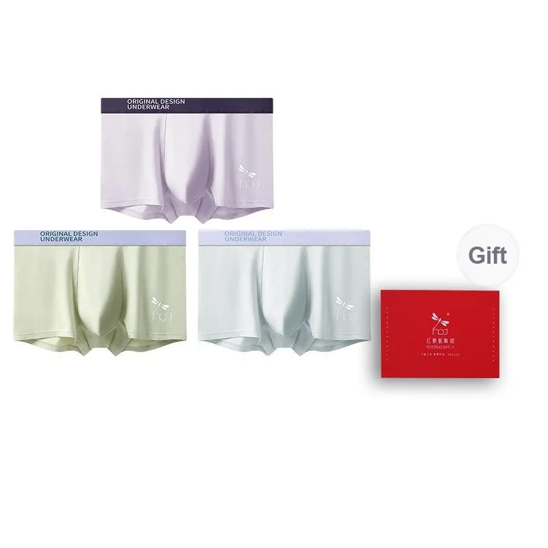 RED DRAGONFLY Cotton Panties Men's 3 Pack Gift Box Set-12