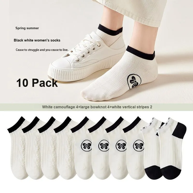 Lan Miao Ankle Socks Women's 10 Pack-4