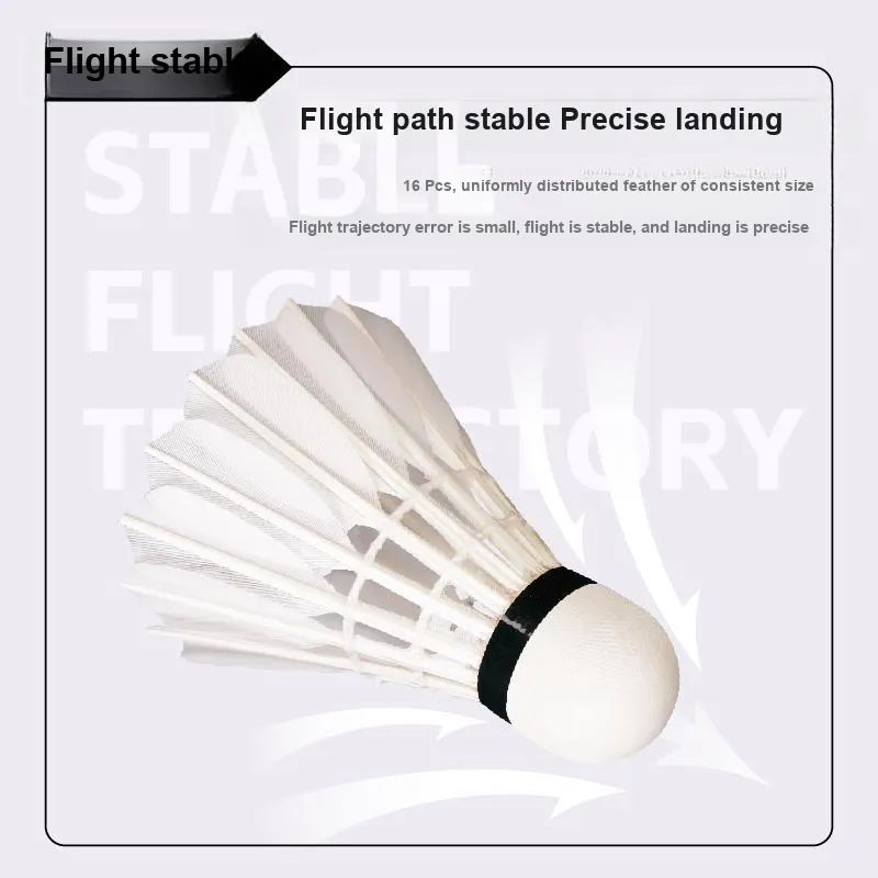 OGKILS European Stroke Size 9 Ball 12 Pack Goose Feather Shuttlecocks-6