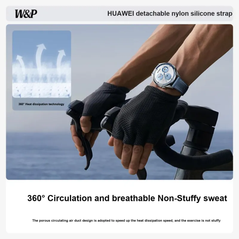 W&P Huawei Compatibility Watch Band Silicone+Composite Nylon+Aluminum Alloy+Stainless Steel+Spring Material-11