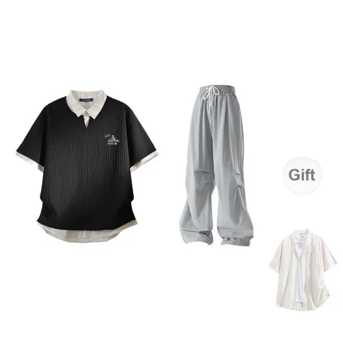 TIMD Casual Sportswear Men Black+Black[Pants]