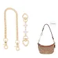 Gold-Tone White Four-Leaf Clover Extender Chain+Decorative Chain