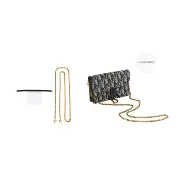 Luxury Care Artisan Workshop Wrapped Metal Copper Crossbody Chain Upcycled Wallet Chain Shoulder Strap Unisex Gold