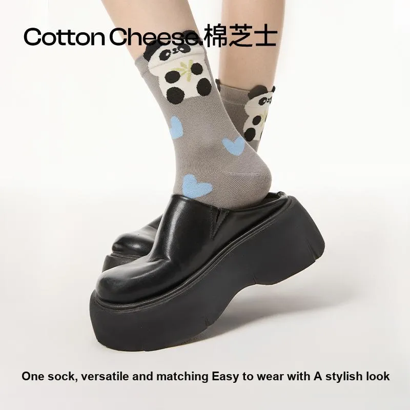 COTTON CHEESE Mid Calf Socks Unisex 5 Pack-3