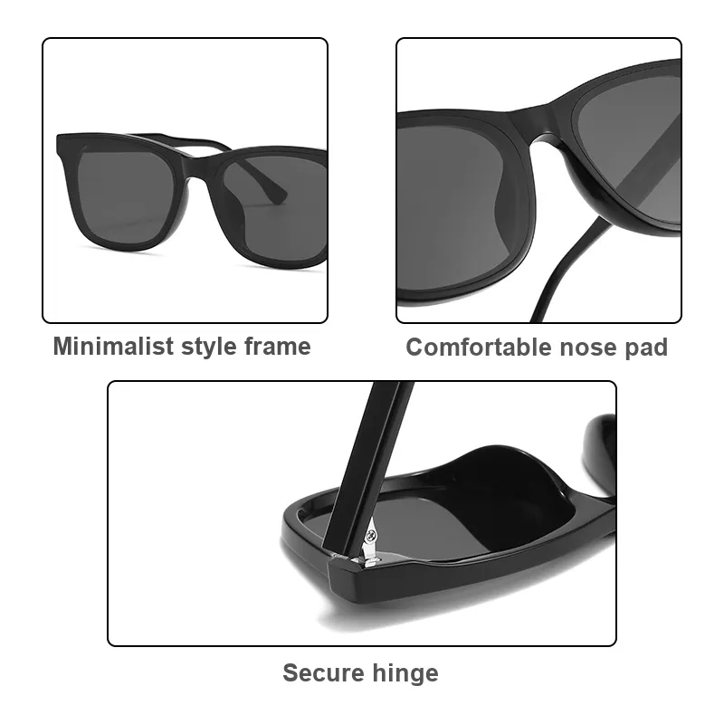 Keluode Plate Frame Square Sunglasses Unisex-2