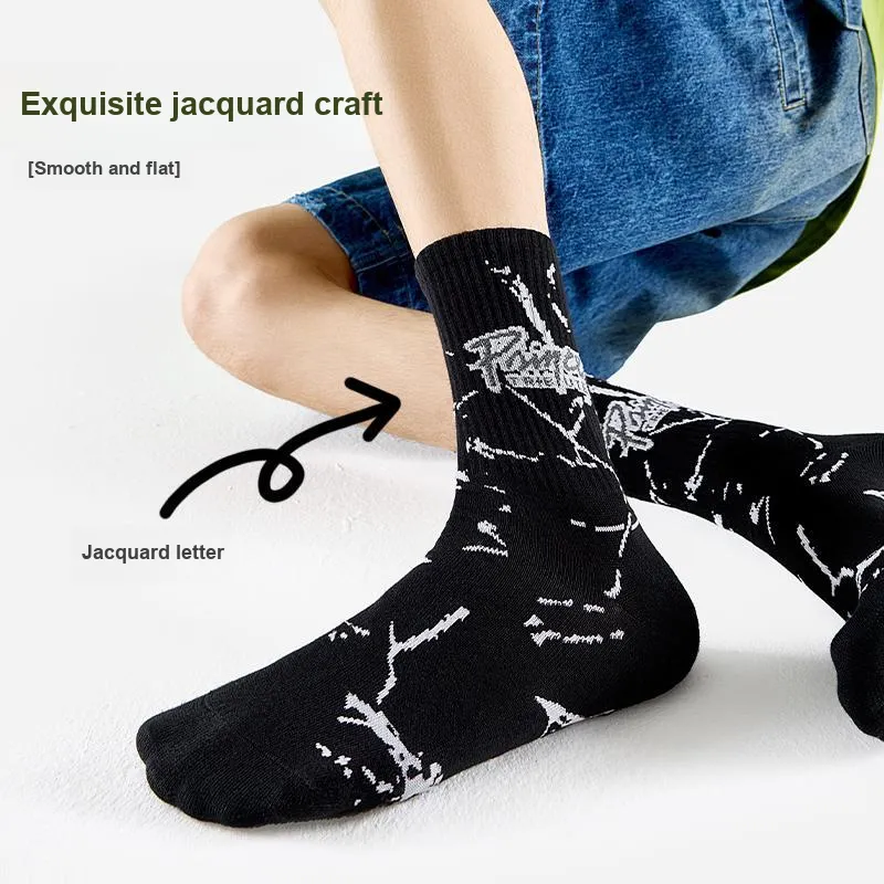 Cotton Gene Mid Calf Socks Men's Box 5 Pack-1