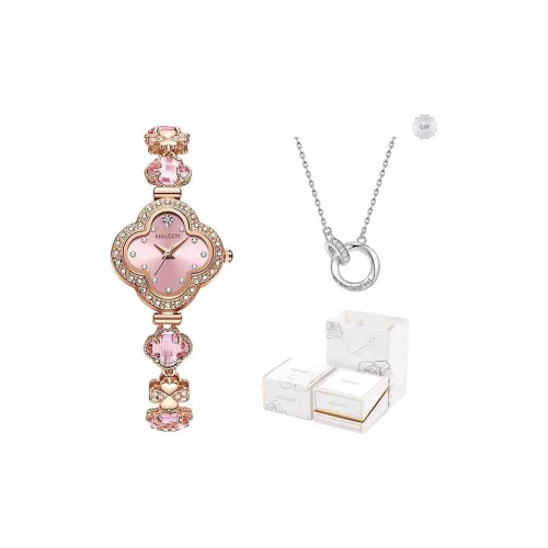 KIOLOERS Кварцевый механизм Женские часы 27мм*27мм*8,5мм Розовый