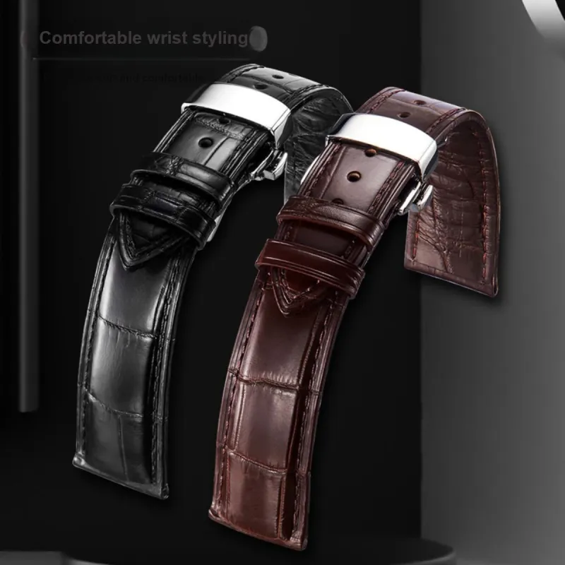 SHIRUI Accessories Omega Compatibility Watch Band 125/75 Genuine Leather Material-123