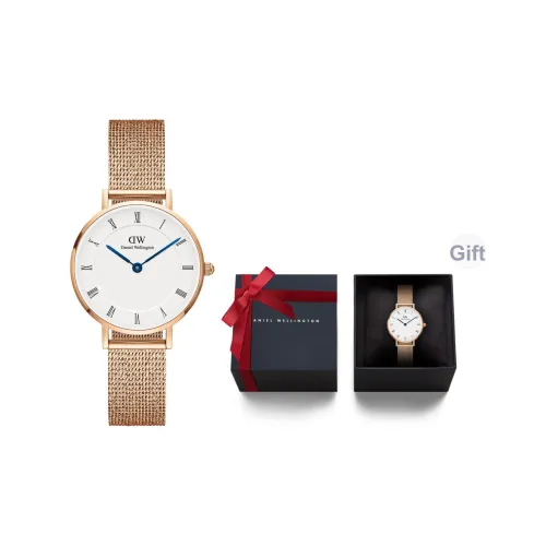 Daniel Wellington PETITE Collection Женские часы Кварцевый механизм Ремешок из нержавеющей стали 28 мм Белый циферблат