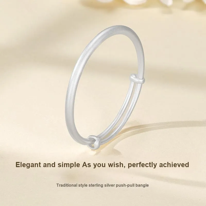 Zhenhui Silver S999 Sterling Silver Bracelets Women's-2