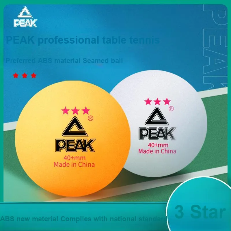 PEAK Table Tennis New Material ABS Competition And Training Specific 40mm+ Yellow/White-2