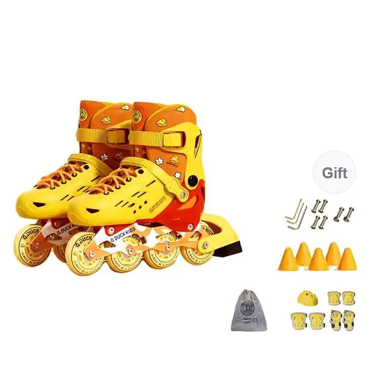 SND x B.Duck Inline Skates Roller Skating Kids' Yellow-2