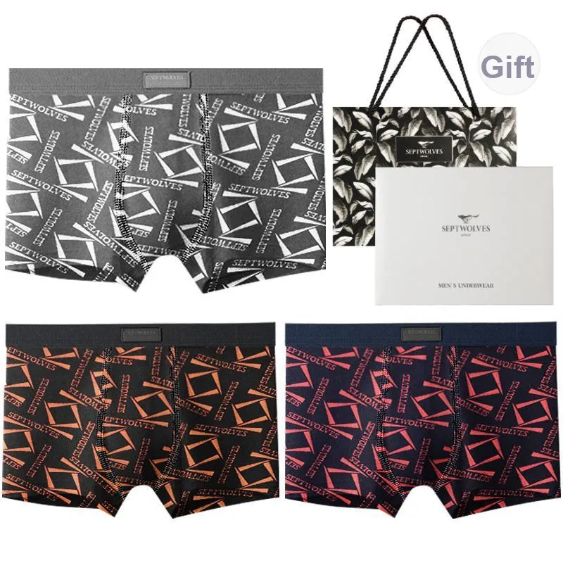 SEPTWOLVES Underwear Gift Box Men's 3 Pack+Shopping Bag